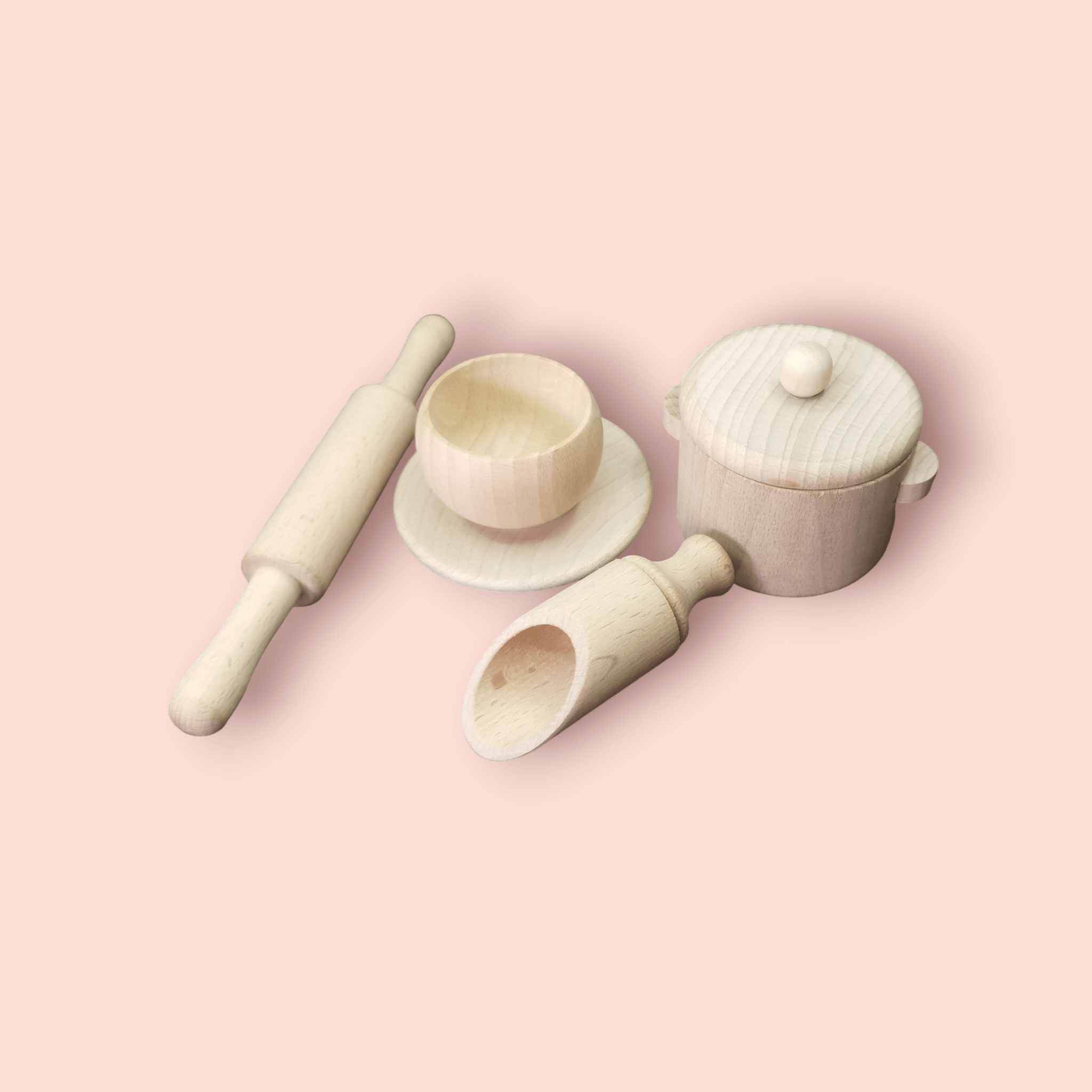 Doplněk ke smyslohraní dřevěné nádobí